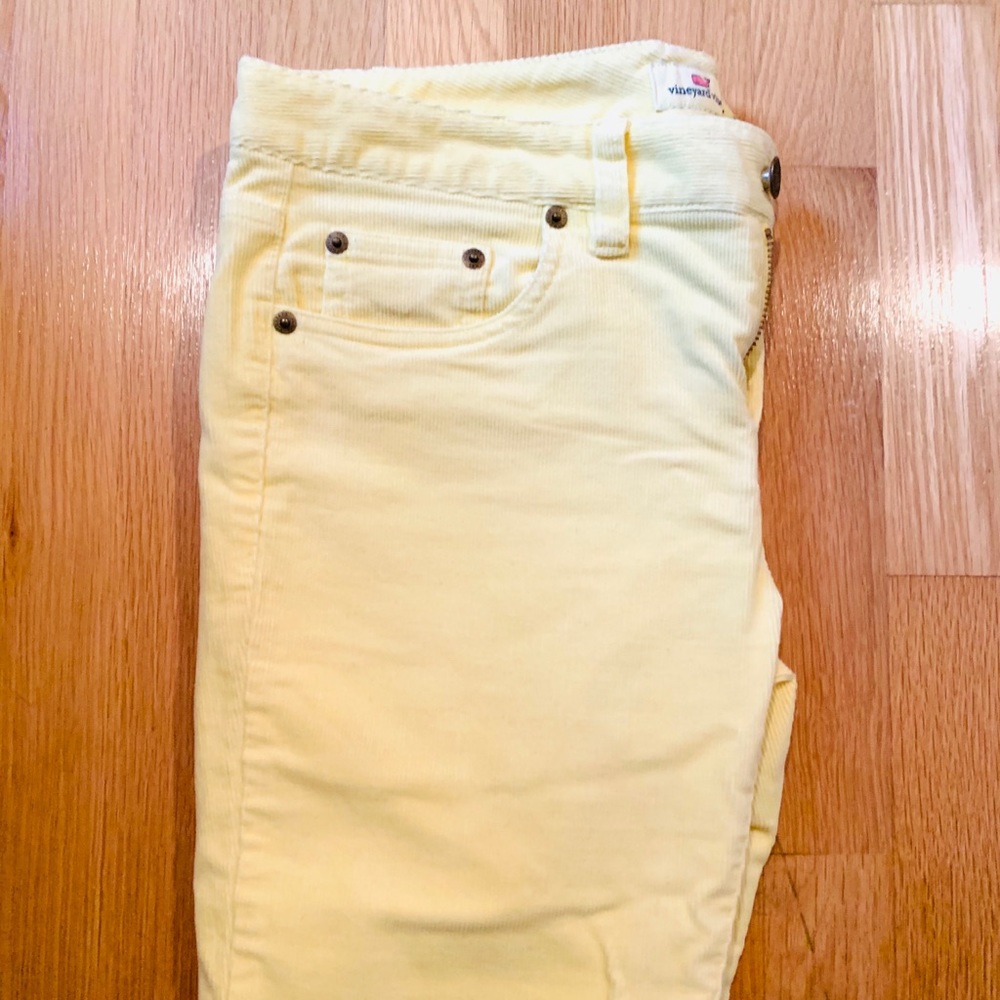 Yellow Vineyard Vines corduroy jeans